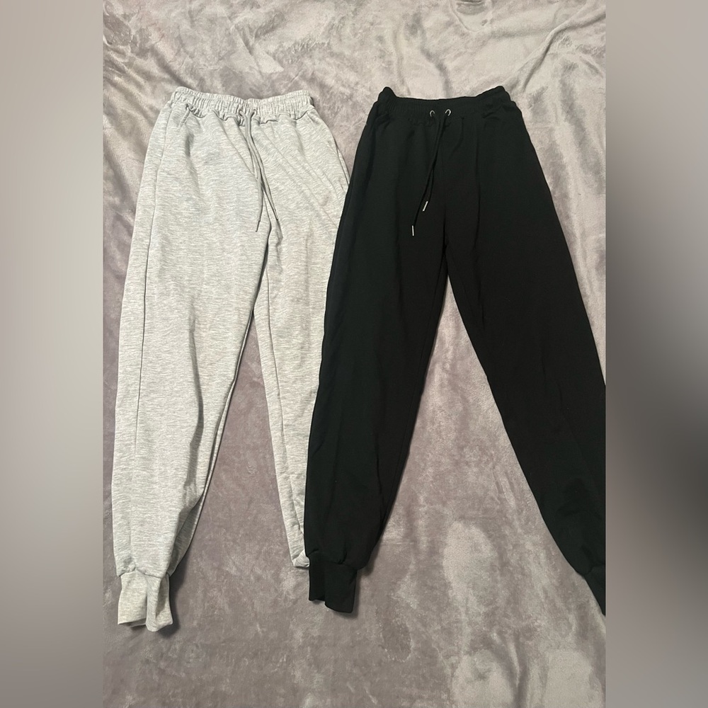 Black and Gray Jogger Pants